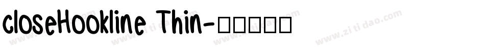 closeHookline Thin字体转换